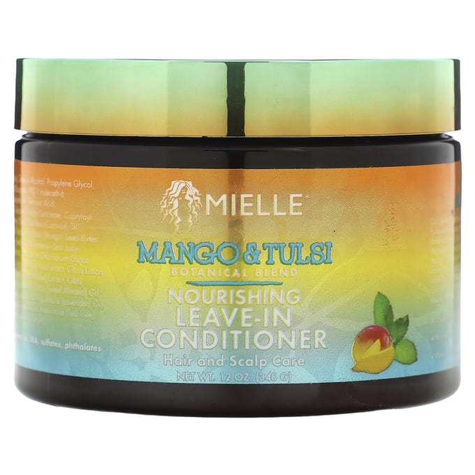 Mielle, Après-shampoing nourrissant sans rinçage, mangue et tulsi, 340 g (340 g) black