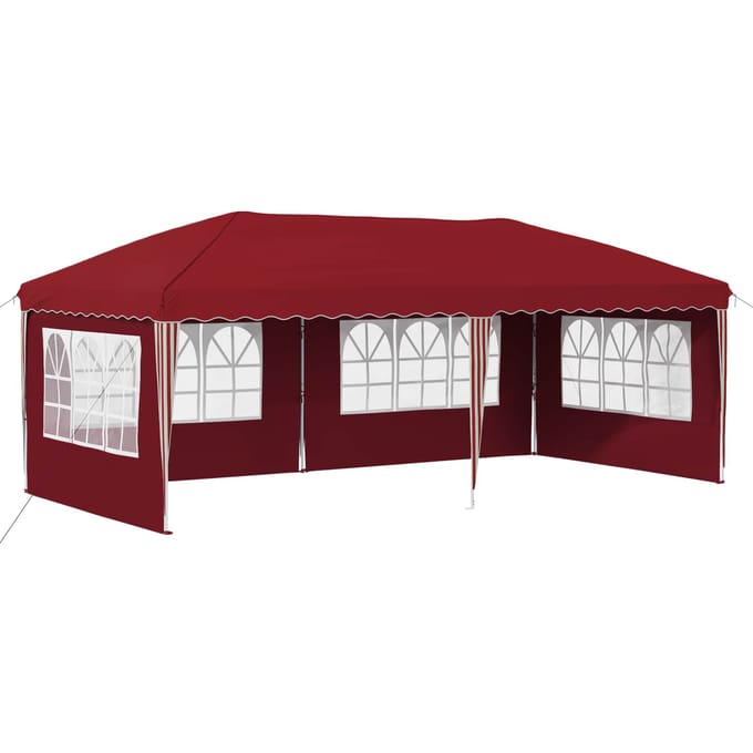 vidaXL - Pop-up - Feesttent - 574 - x - 289 - x - 245 - cm - Bordeauxrood