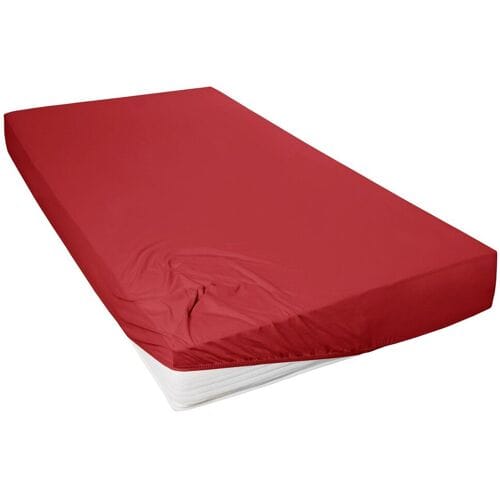 Primera Jersey hoeslaken (Rood, 90-100 x 200 cm)