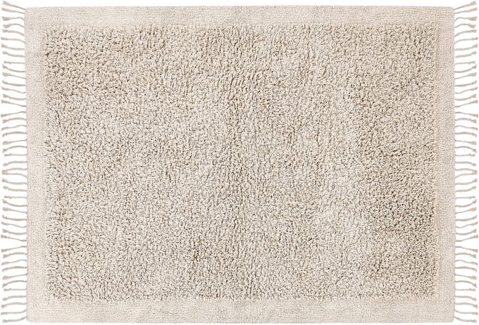 BITLIS - Vloerkleed - Lichtbeige - 140 x 200 cm - Katoen
