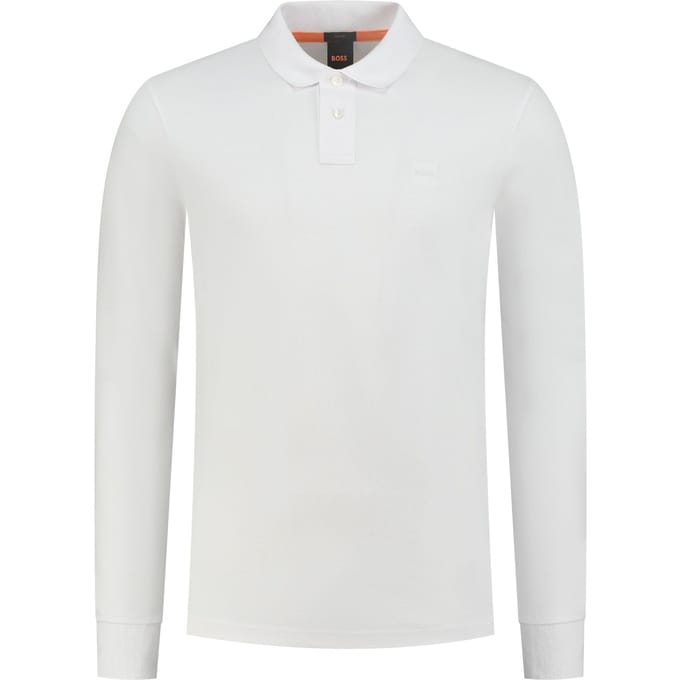 BOSS Orange Passerby Heren Langdurige Stretch-Katoen Polo Shirt met Logo Patch
