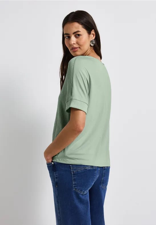 Gestructureerd gemengd shirt