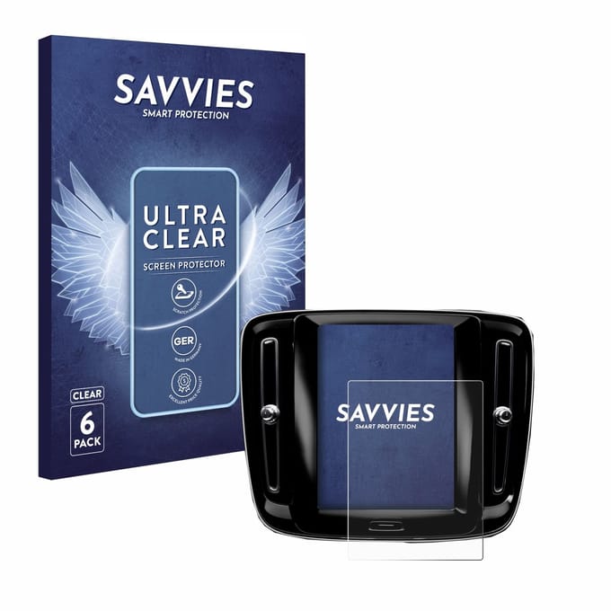 Savvies - Screenprotector voor Volvo XC40 Sensus Connect 8.7" 2018-2020 - Folie Beschermfolie transparant 6 Stuks