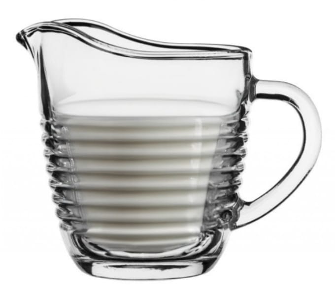 Galicja Karin - Glazen Melkkannetje - 200 ml - Elegant Design - Transparant