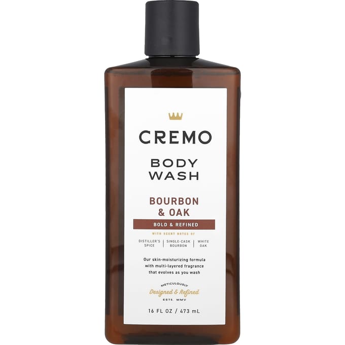 Cremo, Toutes Saisons, Gel Douche, Non. 8, Bourbon et Chêne, 16 fl oz (473ml) black