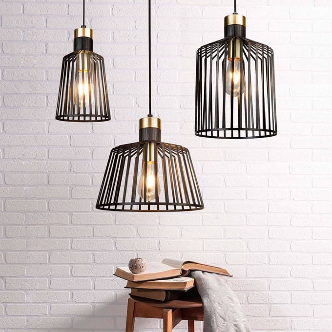 Searchlight Hanglamp Bird Cage Ø 22cm - 9413BK