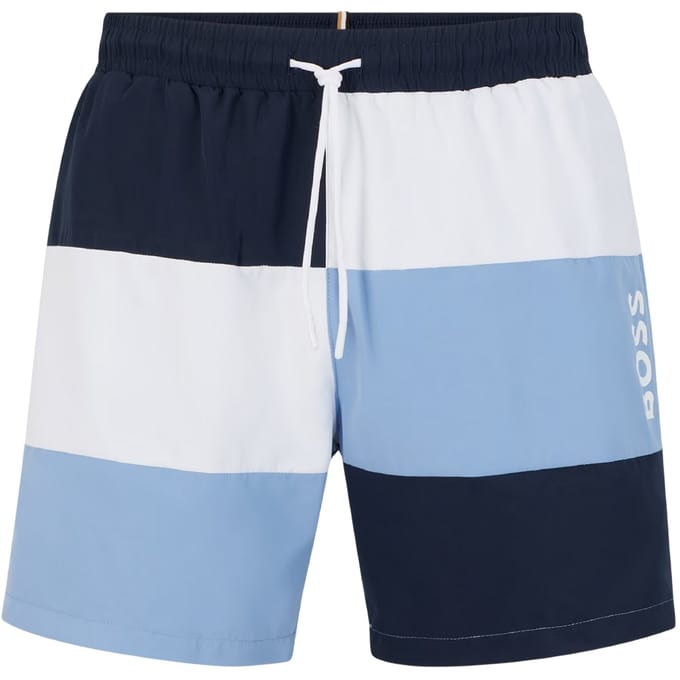 Boss Heren Colour Block zwembroek (Wit)