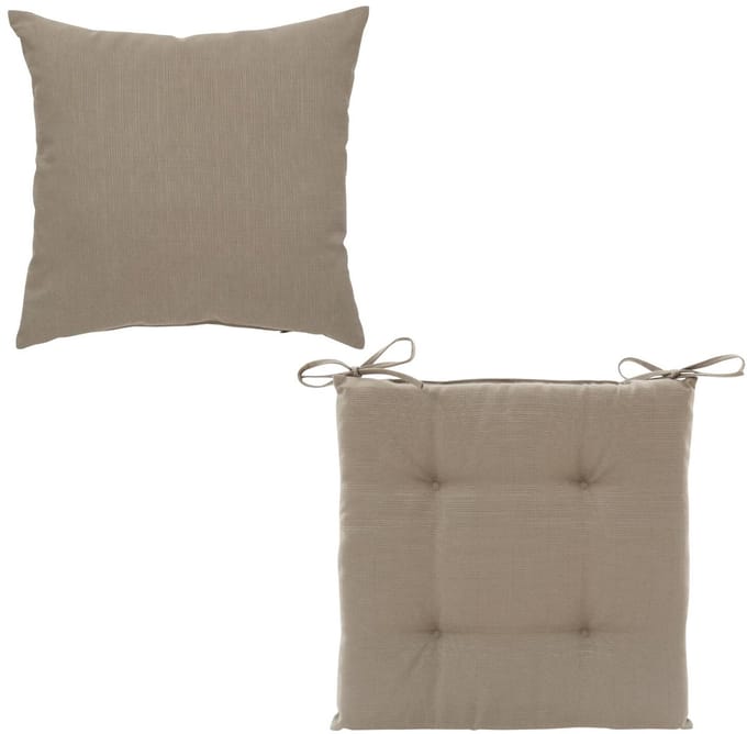 Hesperide tuinkussen set - lichtbruin - polyester - uv/waterbestendig