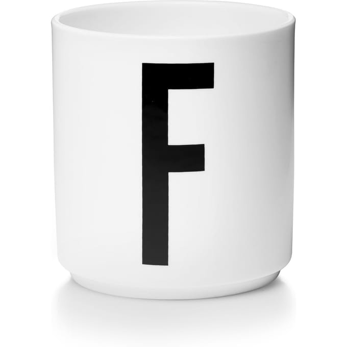 DESIGN LETTERS - Personal beker porselein  - F - wit