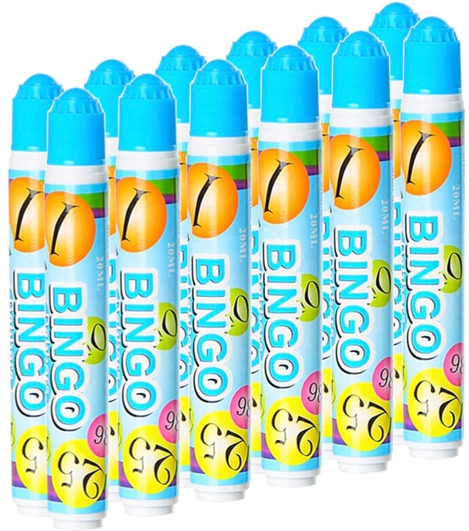 Bingostiften - Bingodabber Lucky Blauw | Inhoud 20 ml | 12 stuks