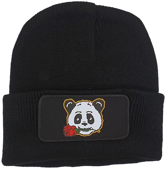 Lauren Rose - Panda Rose - Beanie - Muts - Zwart