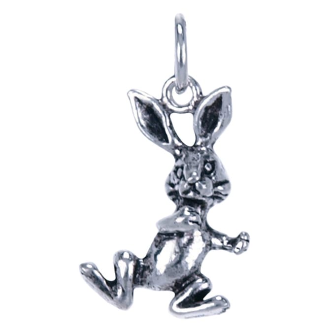 Zilveren Konijn ketting hanger