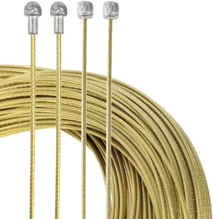 Fiets remkabel - Schakelset - Fietsonderhoud - Roestvrij staal - 2100 mm - Goud