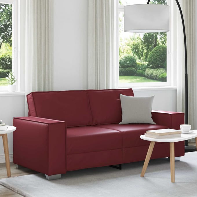 vidaXL - Loveseat - Wijnrood - 180 - cm - Kunstleer