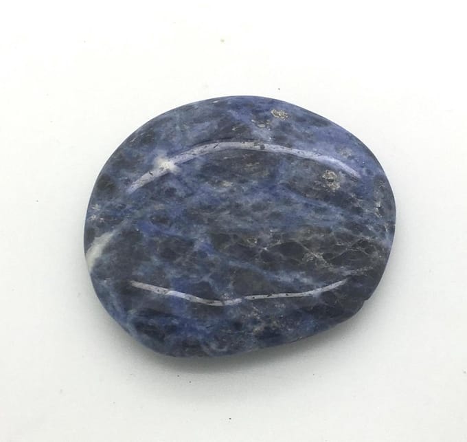 Sodaliet edelsteen zak / knuffelsteen communicatie steen blauw