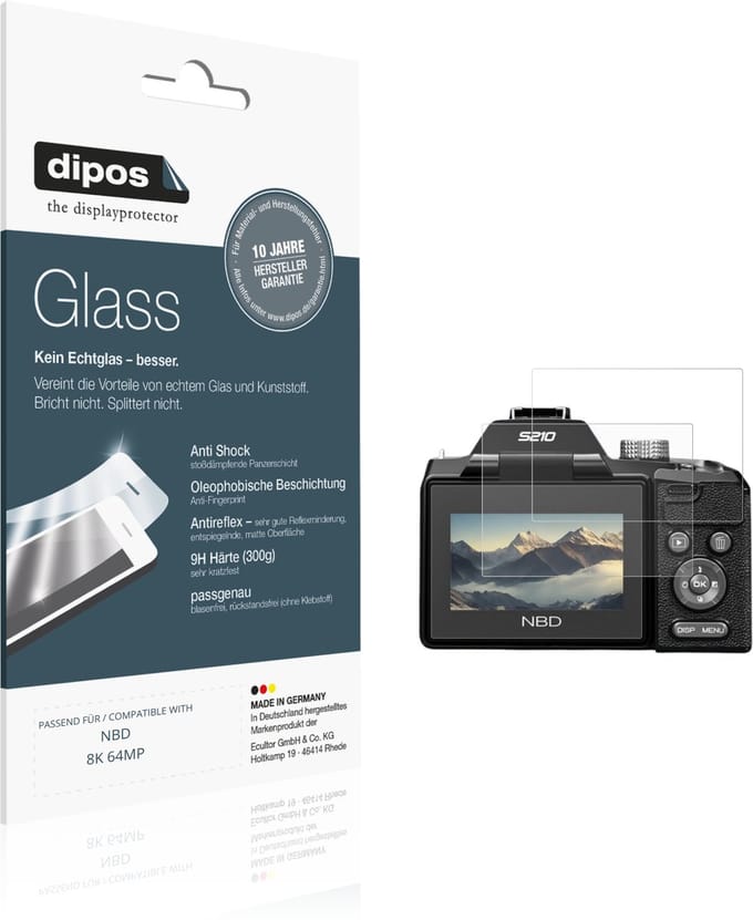 dipos – 2x Matte Pantserfolie geschikt voor NBD 8K 64MP | 9H Screenprotector