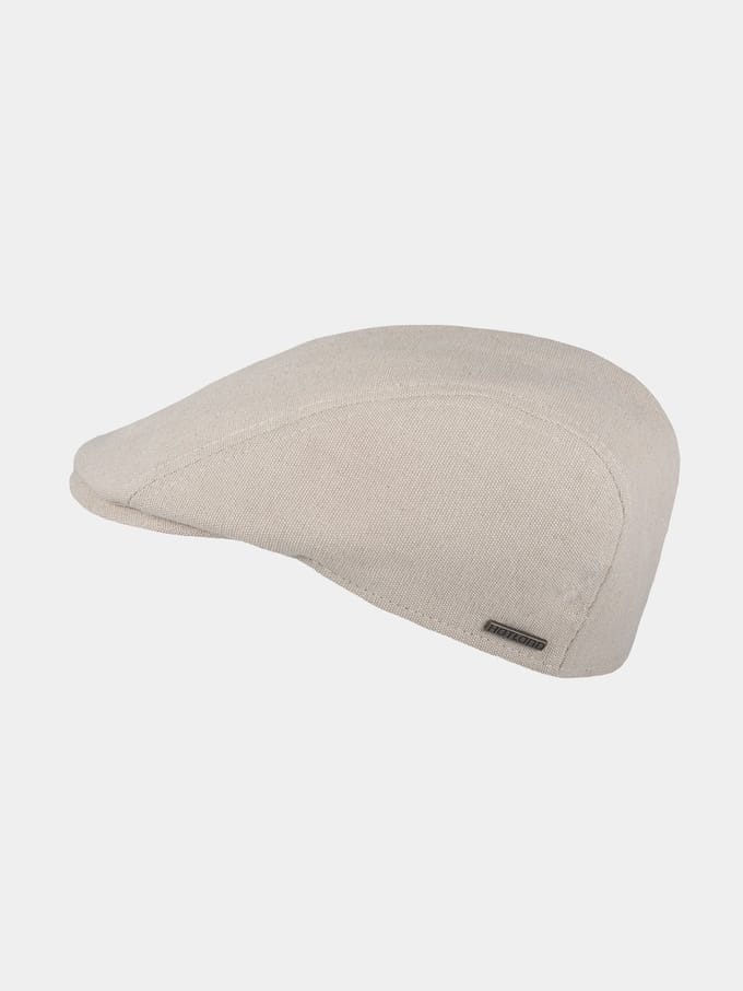 Edson - Canvas flat cap - Naturel