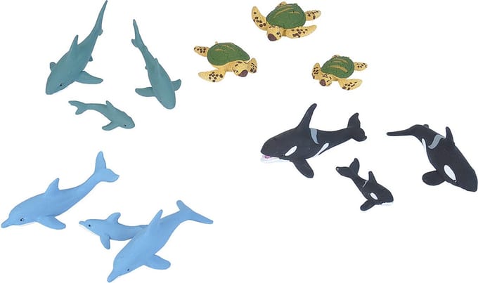 Wild Republic Speelfigurenset Zeedieren Junior 12-delig