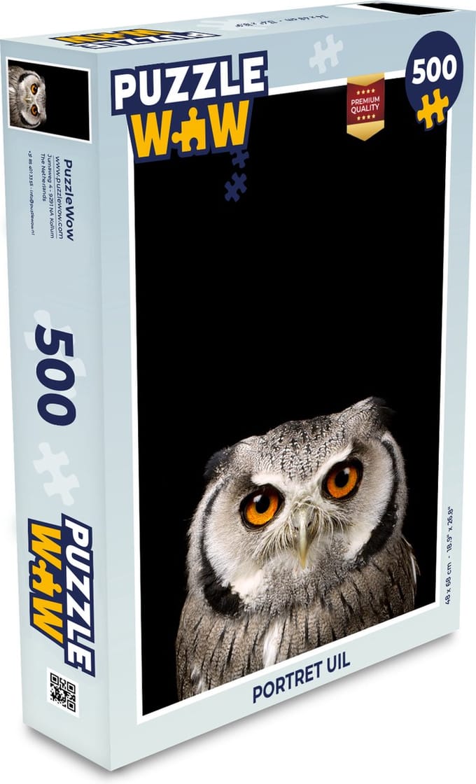 Puzzel Portret uil - Legpuzzel - Puzzel 500 stukjes