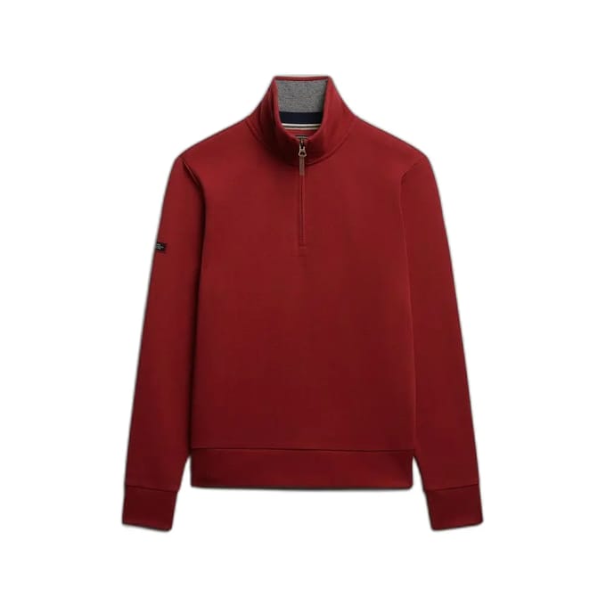 Piqué sweatshirt met ritskraag Superdry Essential