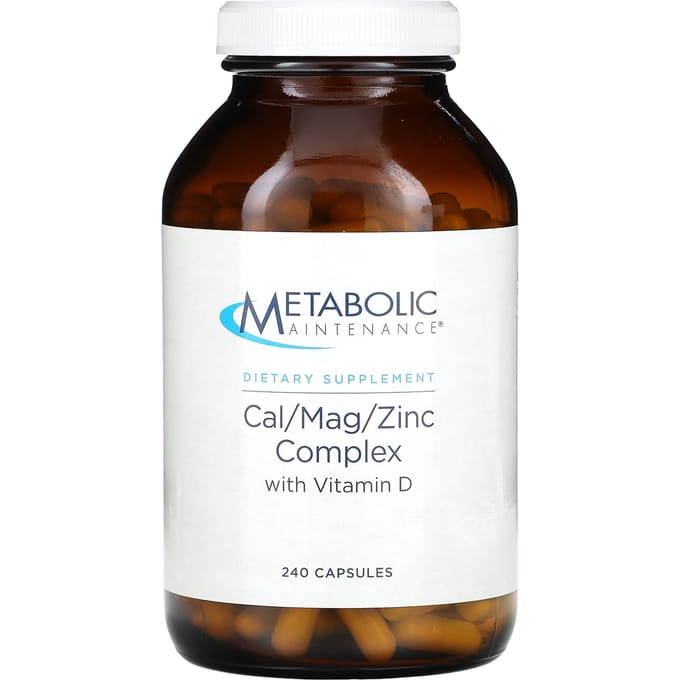 Metabolic Maintenance, Complexe Cal/Mag/Zinc avec Vitamine D, 240 capsules