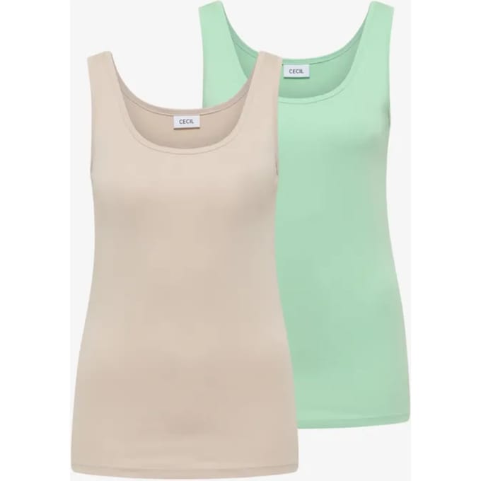 Basic top met ronde hals in een 2-pack