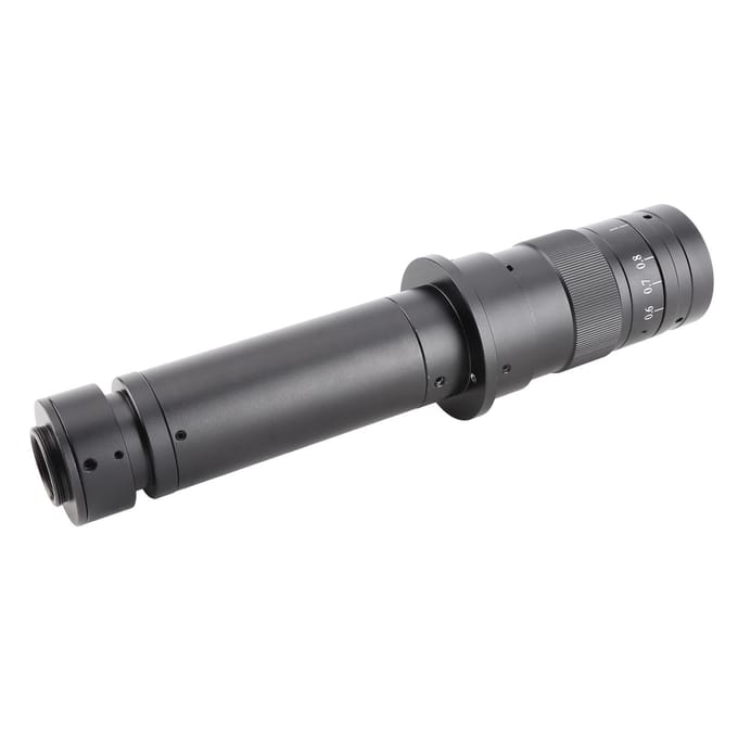 300X Zoom C-Mount Lens Verstelbare Vergroting Aluminiumlegering voor Industrie Microscoop Camera