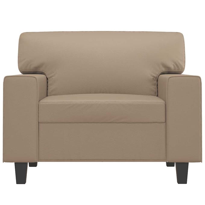 vidaXL - Fauteuil - 60 - cm - kunstleer - cappuccinokleurig