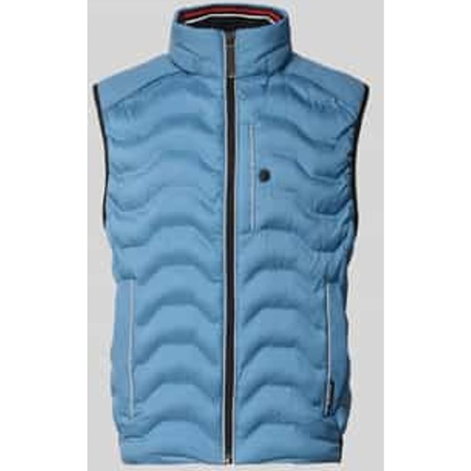 Regular fit bodywarmer met capuchon in de kraag