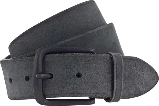 Vanzetti Leren riem Denim Love 40mm Full Leather Belt W105 Black zwart
