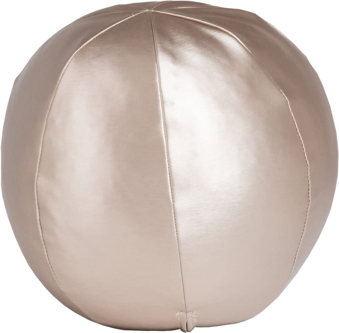 WOOOD Rodeo Bal Kussen Klein - Metallic - Naturel - 30x30x30