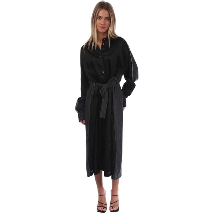 Diesel Dames-shirtjurk van rayon van D-Paige-Stram (Zwarte afdruk)