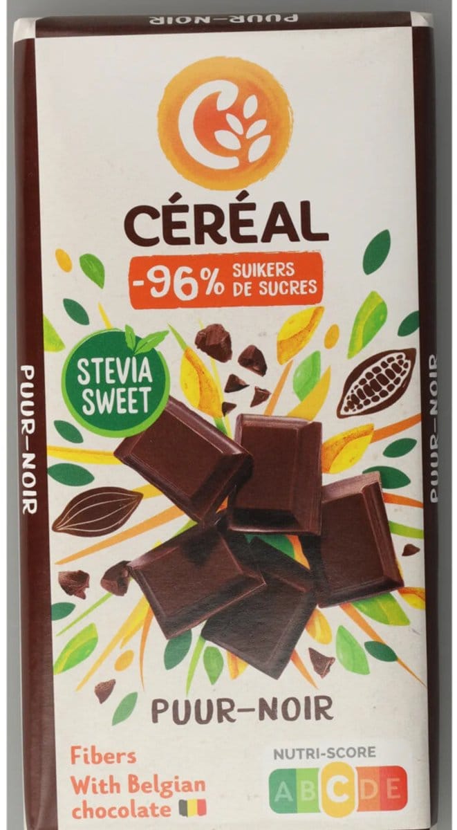 Céréal Chocoladetablet Puur - 12 x 85 gr- Voordeelverpakking