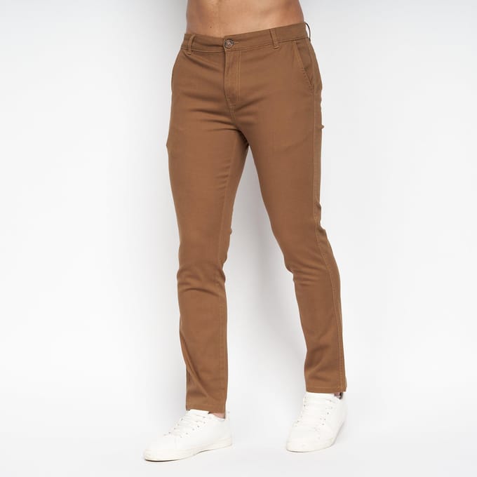 Crosshatch Heren Roysden Chinos (Kaneel)