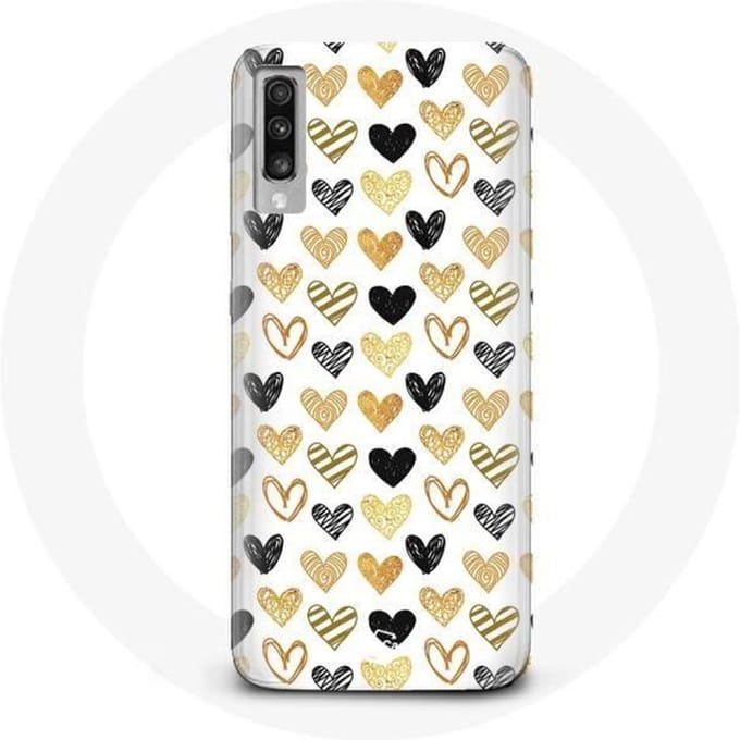 Samsung Galaxy A70 hoesje Hart achtergrond