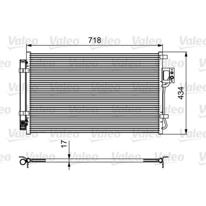 Condensator, airconditioning VALEO 814100