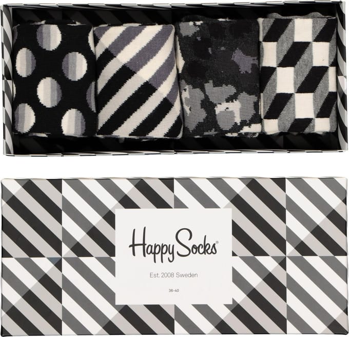 Happy Socks Seasonal Black & White Giftbox - Maat 36-40