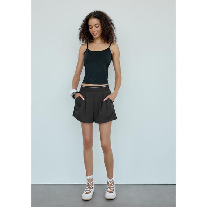 Stradivarius Smart short met elastische tailleband  Zwart M