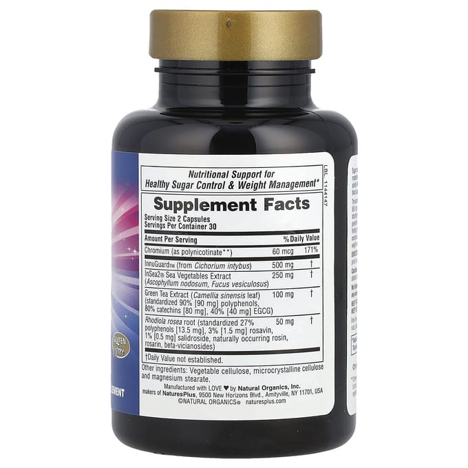 Suiker Pantser, Suiker Controle Ondersteuning, 60 Plantaardige Capsules