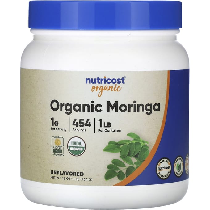 Nutricost, Moringa biologique, sans saveur, 16 oz (454 g)