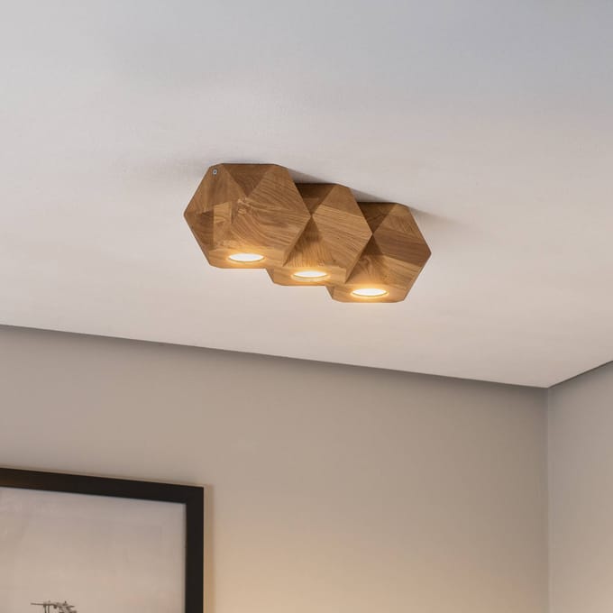 Envostar Peach Puff plafondlamp polyeder 3-lamp