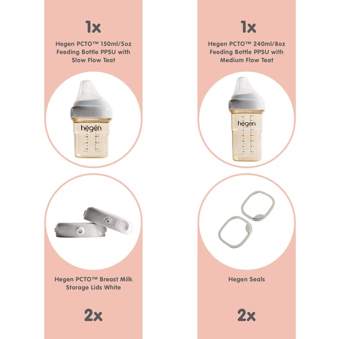 Hegen Basis Starter Kit PPSU Hegen baby container basis set geschenkset PCTO™ fles/melkfles/opslag beige
