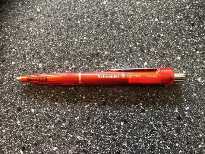 Balpen Schneider Optima - rood