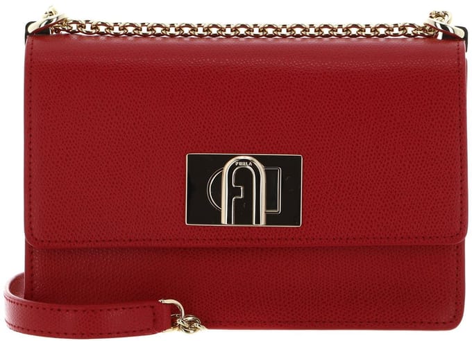 FURLA Leren schoudertas avondtas 1927 Mini Crossbody 20 Ruby rood