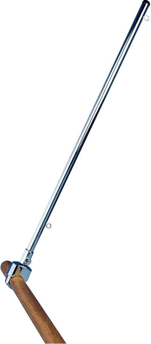 Vlaggenstok 80cm, chroom