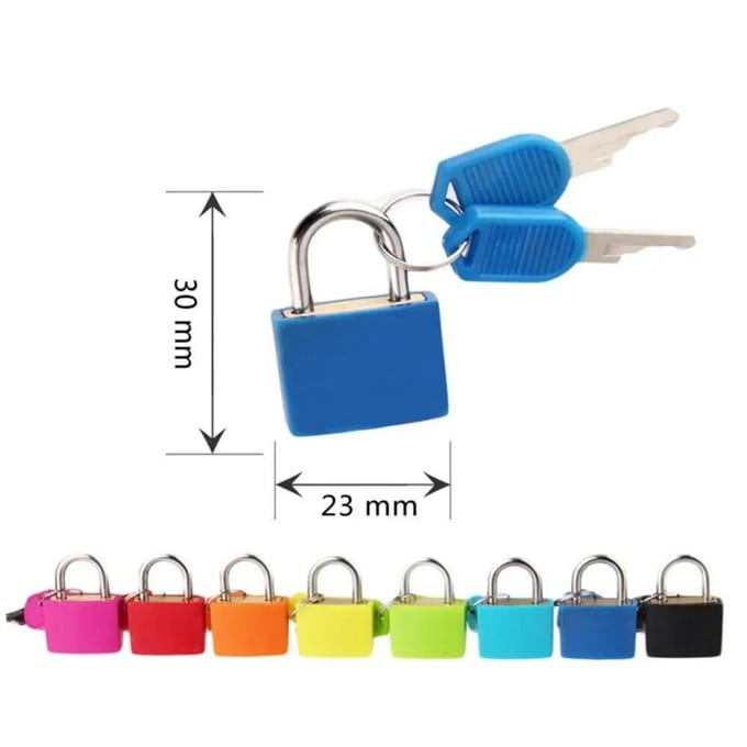 Petit Mini cadenas solide valise de voyage journal serrure bagages antivol cadenas de sécurité jaune