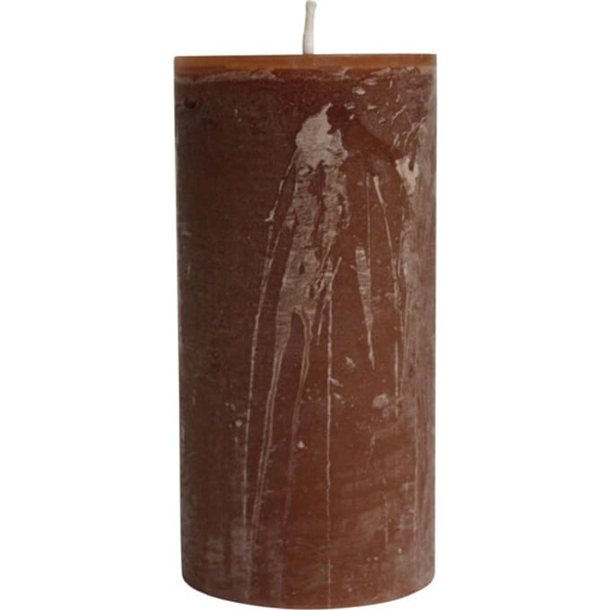PTMD - Kaars Rustic Outdoor - Bruin - 15x15x30cm