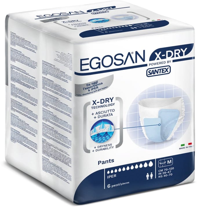 Egosan Pants X-Dry Medium - 1 pak van 6 stuks