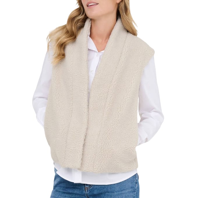 JDY Birdy Life Teddy Open Vest Dames
