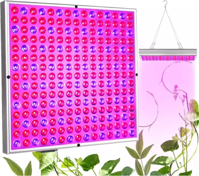 LED groeilamp - kweeklamp - full spectrum - groei & bloei - grow light - groeilamp full spectrum - 35 Watt - 31 x 31 cm - 225 LEDs